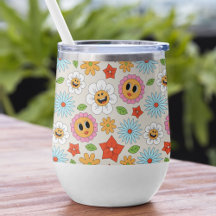 Retro Cartoon Blume Whimsical Happy Fun