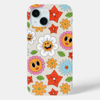 Retro Cartoon Blume Whimsical Happy Fun