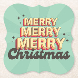 Retro Cartoon Design frohe Weihnachtsübersicht Untersetzer