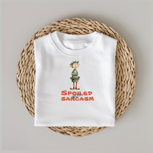 Retro-Cartoon-Elf-Sarkasmus-Phrase T-Shirt (Von Creator hochgeladen)