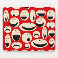 Retro-Cartoon gegenüber Mustermousepad