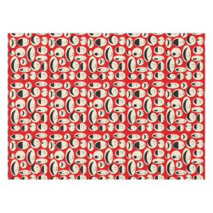 Retro-Cartoon gegenüber Mustertabletten Tischdecke