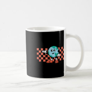 Retro Cartoon Planet Erde Tag Umwelt Natur Kaffeetasse