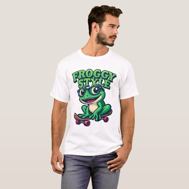Retro Cartoon Skater Shirt (Vorne ganz)