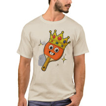 Retro-Cartoon-Tischtennisschläger-T-Shirt