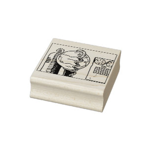 Retro Cartoon-wütende Gummistempel