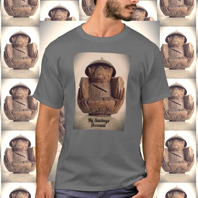 Retro Carved Coconut Monkey Bank individuell anpas T-Shirt (Von Creator hochgeladen)