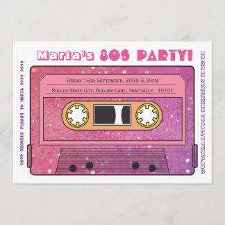 Retro Casette Tape 80er Party Einladung