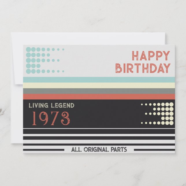 Retro Cassete Happy Birthday Einladung (Vorderseite)