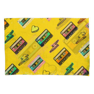 Retro Cassette: Design des Party der 80er Liebe Kissenbezug