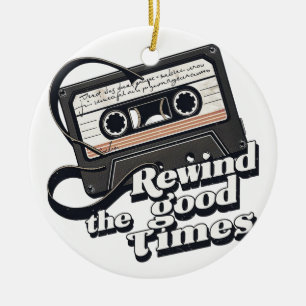 Retro Cassette Design für Nostalgie-Liebhaber Keramik Ornament