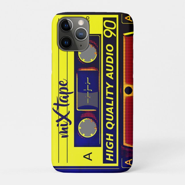 Retro Cassette - Pop Art iPhone Case (Rückseite)