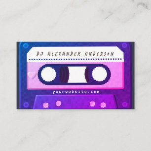 Retro Cassette Tape Music DJ Business Card Visitenkarte