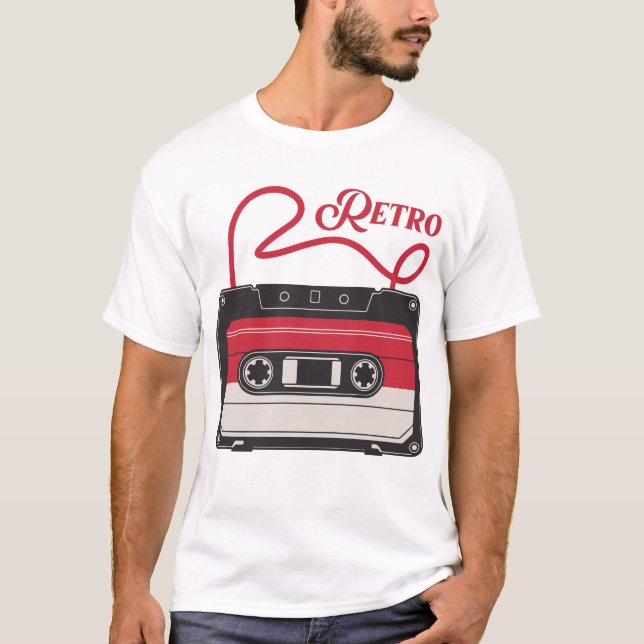 Retro Cassette Tape Music Lover 80er 90s Geschenk T-Shirt (Vorderseite)