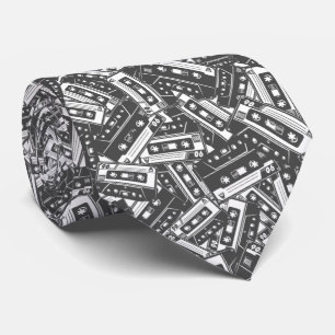 Retro Cassette Tape Muster Neck Tie Krawatte
