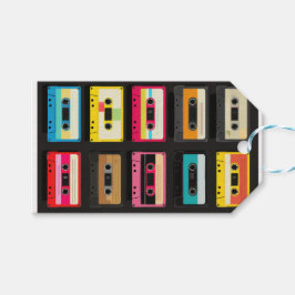 Retro Cassette Tape Pattern – Vintage Music  Geschenkanhänger