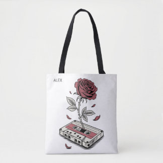 Retro Cassette Tape Rose Personalized Name