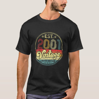 Retro Cassette Tape Vintag 2001 21St Geburtstag 21 T-Shirt