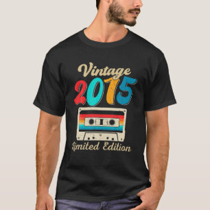 Retro Cassette Tape Vintag 2015 7. Geburtstag 7 Ye T-Shirt