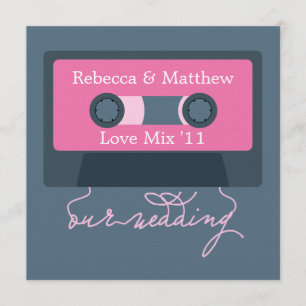 Retro Cassette Tape Wedding Einladung