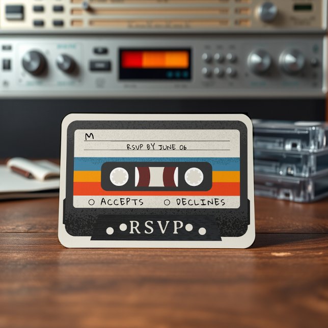 Retro Cassette Tape Wedding RSVP (Von Creator hochgeladen)