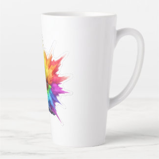 Retro Cassette Tape with Rainbow Color Splash Burs Milchtasse