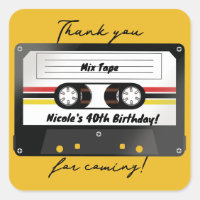 Retro Cassette Tape Yellow 90er Geburtstagsparty