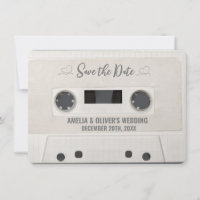 Retro Cassette Wedding Save the Date