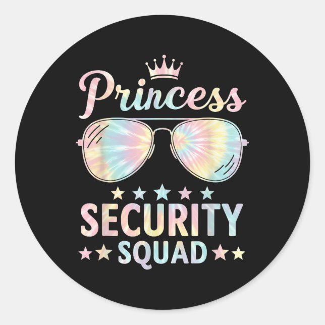 Retro Castle passend zum Princess Security Protect Runder Aufkleber (Vorderseite)