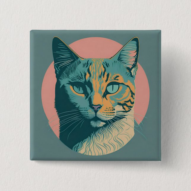 retro cat 5 button (Vorderseite)