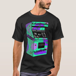 Retro Cat Arcade Kabinettkatastrophe T-Shirt