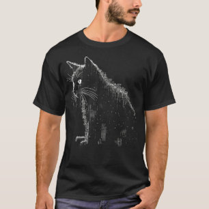 Retro Cat ASCII Computerwissenschaften Männer Frau T-Shirt