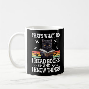 Retro Cat Bücher Der Leser Halloween Lesegeschenk Kaffeetasse