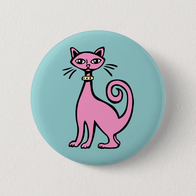 Retro Cat Button (Vorderseite)