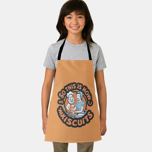 Retro Cat Chef Maiscuits Baking Art Schürze (Insitu)