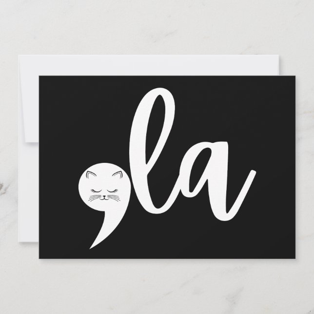 Retro Cat Comma La Kamala Harris 2024 Wahl Einladung (Vorderseite)