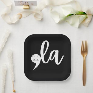 Retro Cat Comma La Kamala Harris 2024 Wahl Pappteller