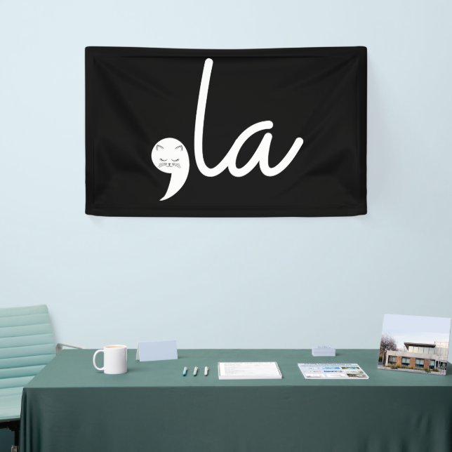 Retro Cat Comma La Kamala Harris für den Präsident Banner (Messeveranstaltung)