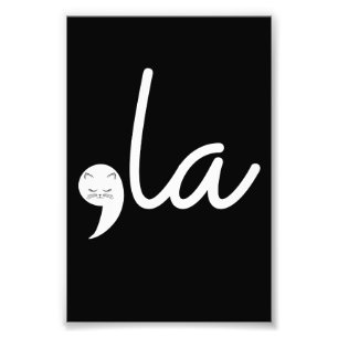 Retro Cat Comma La Kamala Harris für den Präsident Fotodruck