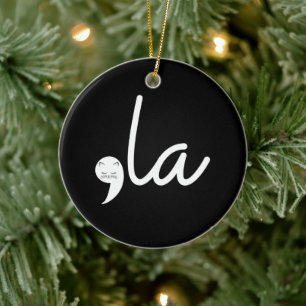 Retro Cat Comma La Kamala Harris für den Präsident Keramik Ornament