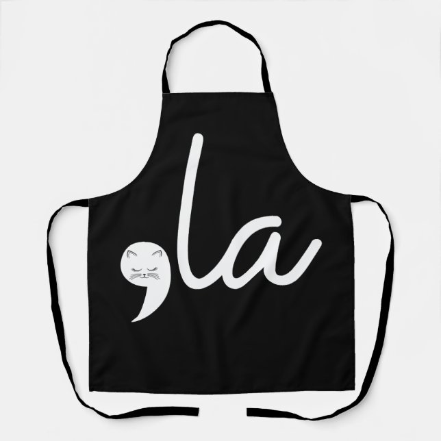 Retro Cat Comma La Kamala Harris für den Präsident Schürze (Vorderseite)