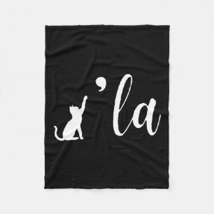 Retro Cat Comma La Kamala Harris für Präsident 200 Fleecedecke