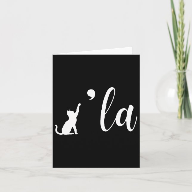 Retro Cat Comma La Kamala Harris für Präsident 200 Karte (Vorderseite)