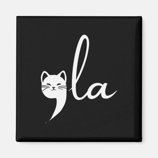 Retro Cat Comma La Kamala Harris für Präsident 200 Magnet (Vorne)