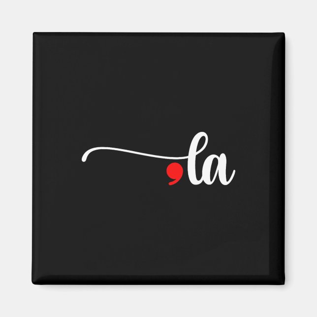 Retro Cat Comma La Kamala Harris für Präsident 200 Magnet (Vorne)