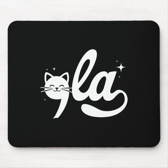 Retro Cat Comma La Kamala Harris für Präsident 200 Mousepad (Vorne)