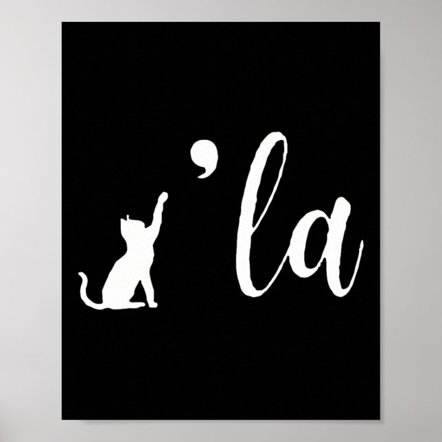 Retro Cat Comma La Kamala Harris für Präsident 200 Poster (Vorne)