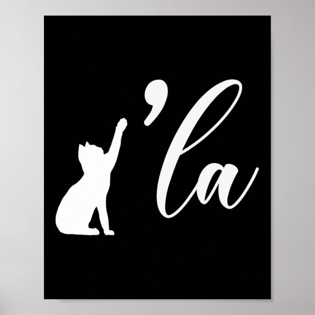 Retro Cat Comma La Kamala Harris für Präsident 200 Poster (Vorne)