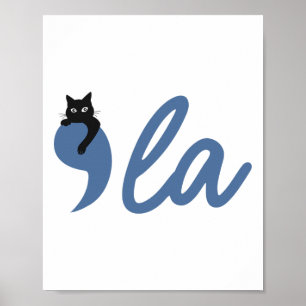 Retro Cat Comma La Kamala Harris für Präsident 200 Poster