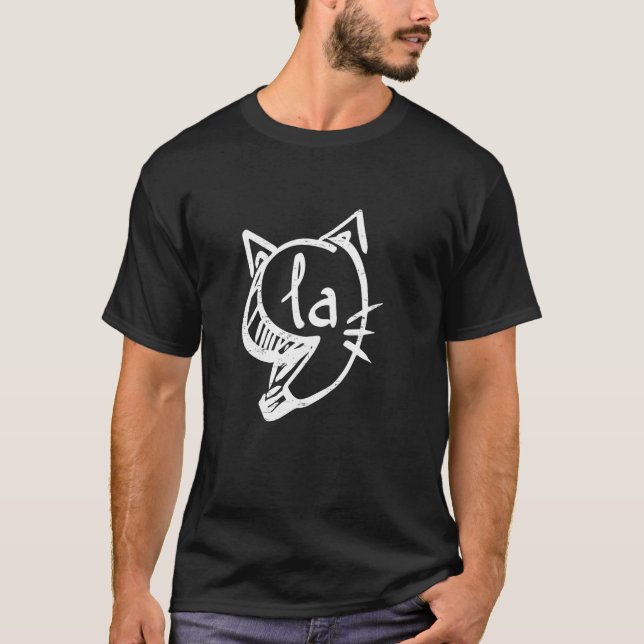 Retro Cat Comma La Kamala Harris für Präsident 200 T-Shirt (Vorderseite)